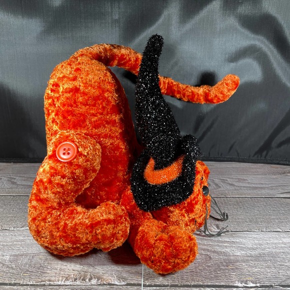 Emrad Creations Halloween Stuffed Weighted Witch Kitty‎ Cat Decor - Picture 4 of 4